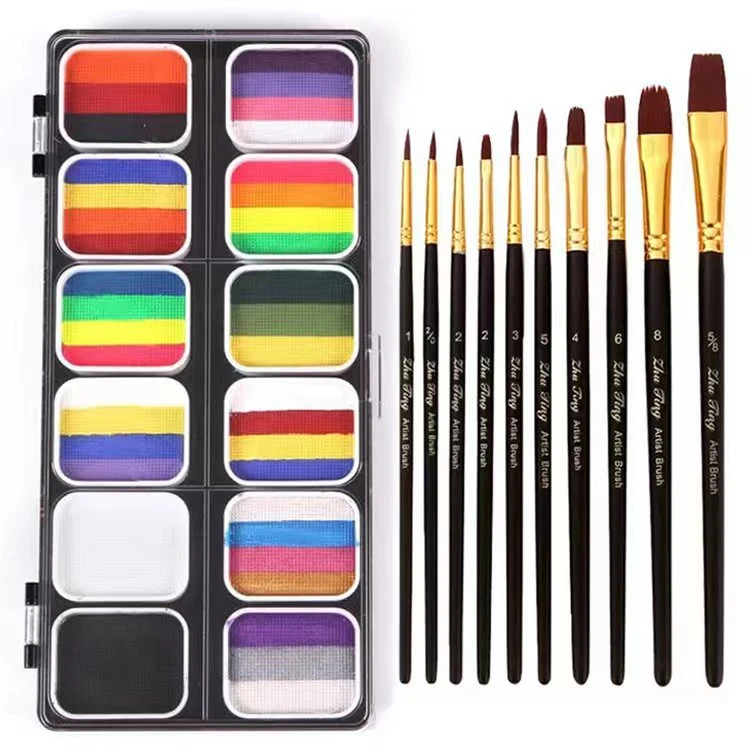 12 Colors Washable Professional DIY Make up Kids Face Paint for Festival Performance