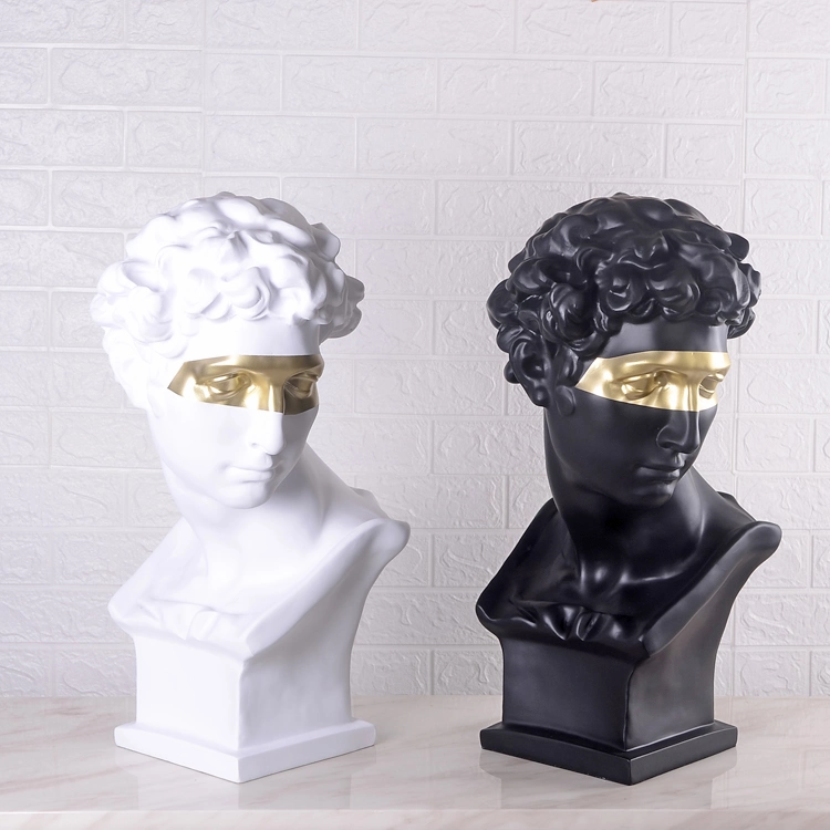 Klassisch Heimdekor Modern Resin Roman Skulptur David Statue Büste Großhandel/Lieferant Dekorationen Büste