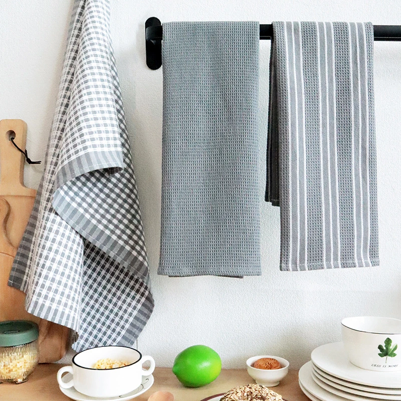 2023 New Cotton Plaid Tea Towels for Dish Towel for Kitchen