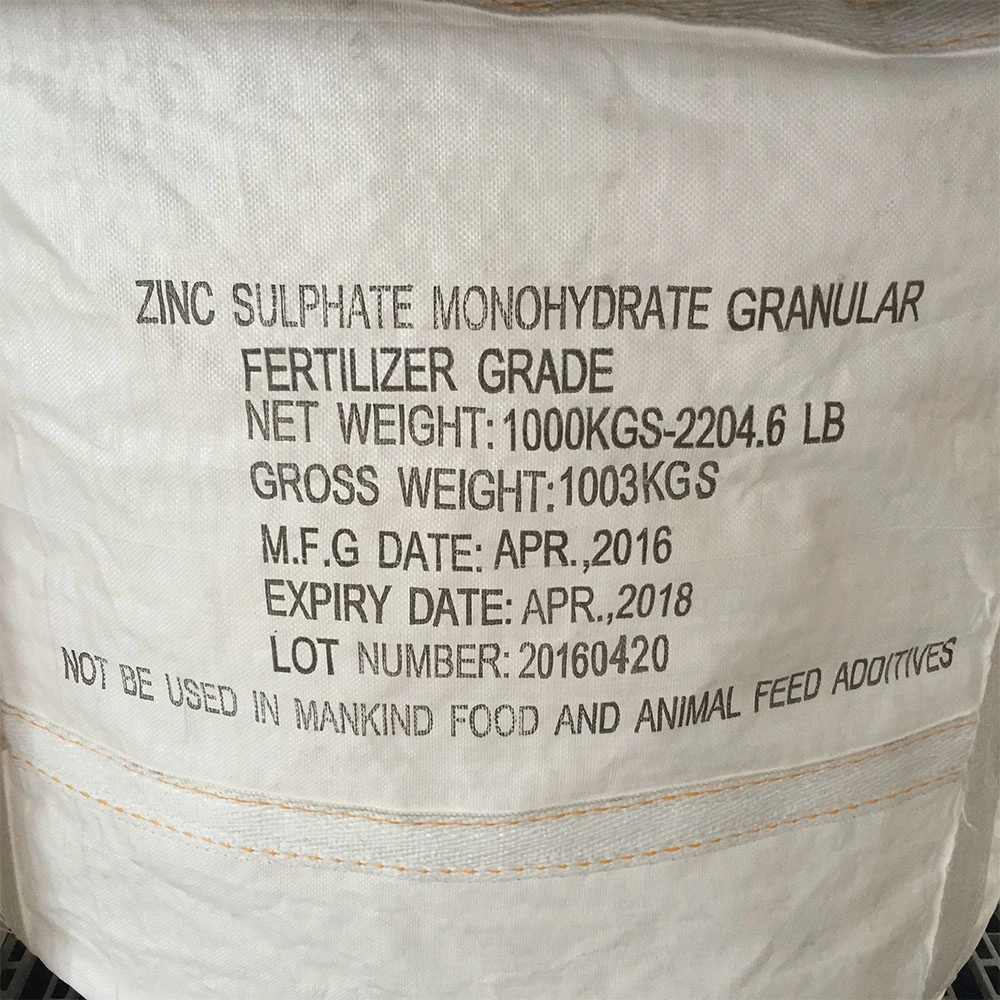 Sulfato de zinc/sulfato monohidrato 35% mín. De polvo Grado de alimentación CAS 7446-19-7