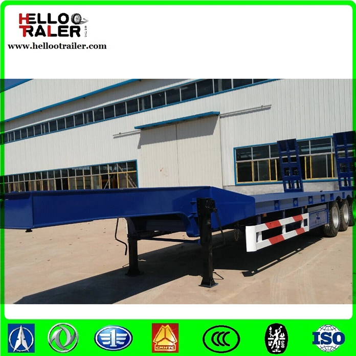 3 Axle Low Bed Semi Trailer Low Loader Trailers for Excavators
