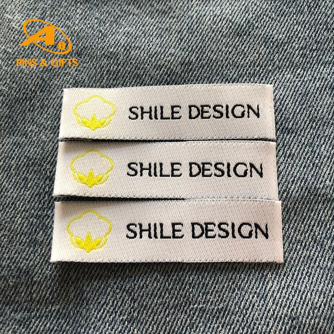 Sinicline Customized Garment Hang Tags High Temperature Resistant Washable Textile Linen Project Woven Label