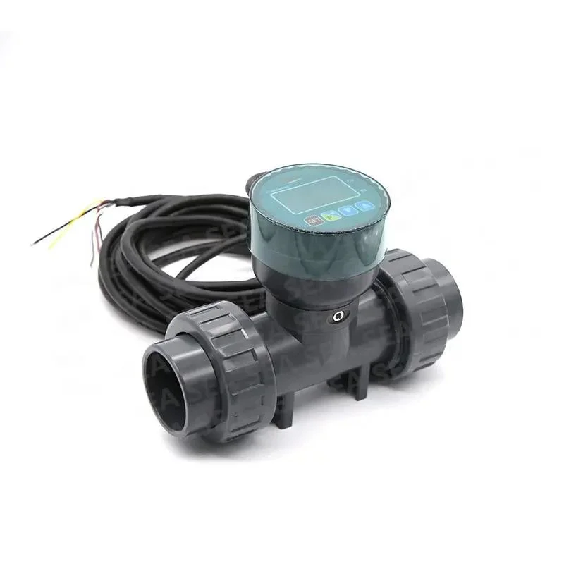 60-800L/Min Acid PVC Plastic Water Flow Meter with RS485_Mbus