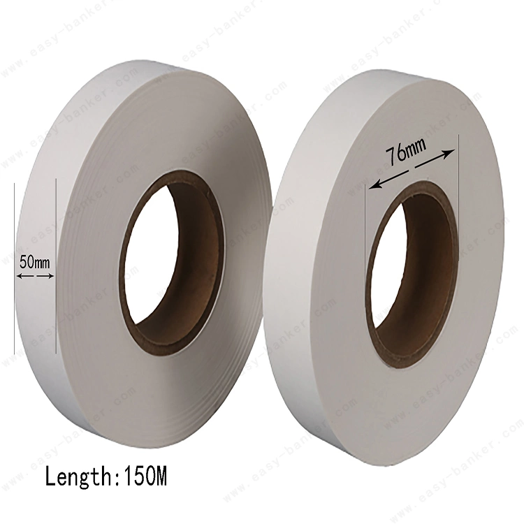 PTLW-50-76-65 High temperature adhesive self-sealing banding paper tape  roll