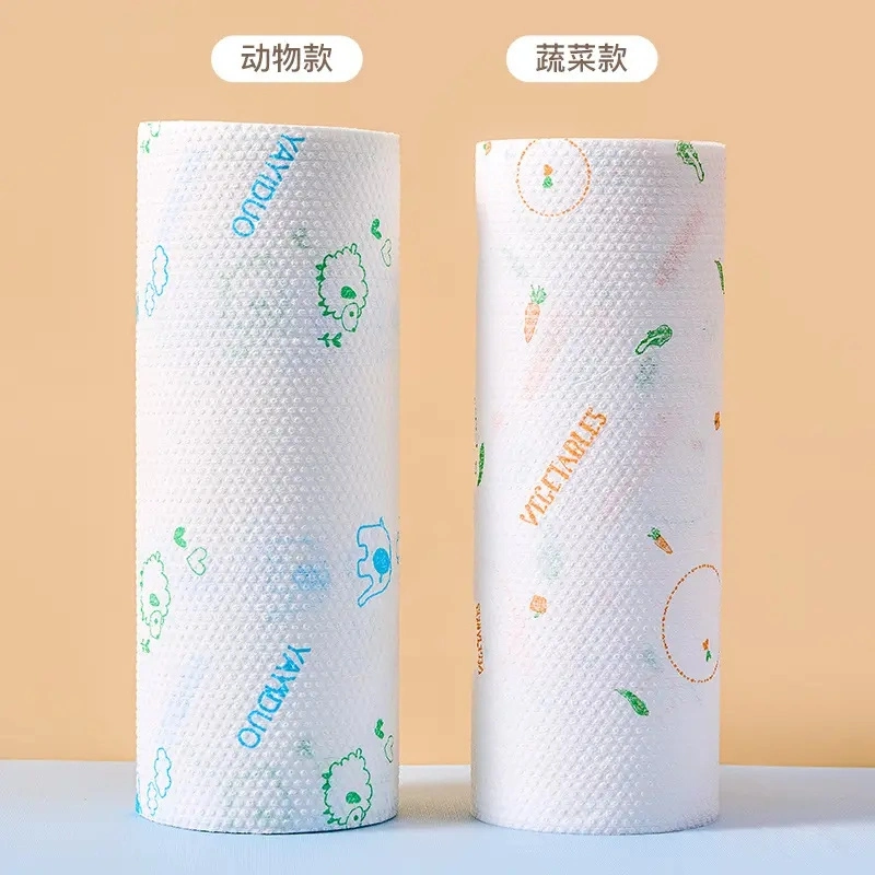 Lazy Rag Dry and Wet Dual-Use Dishwashing Towel Thickened Non-Woven Kitchen Paper Household Wholesal