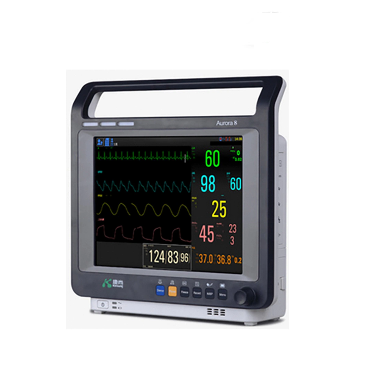 Aurora-8 de 8.4 pulgadas de fino diseño Vital multiparámetros Monitor de paciente de ECG