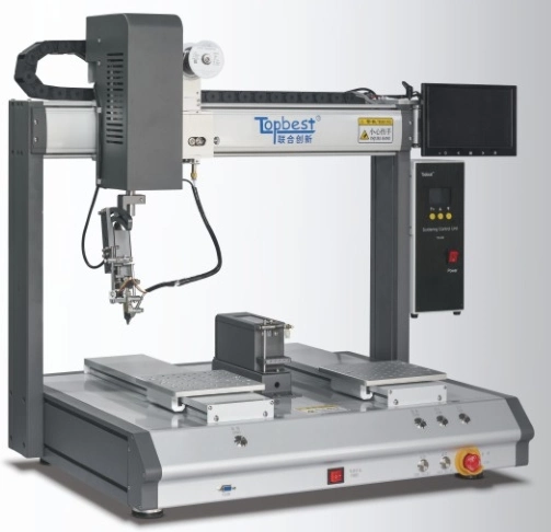 Desktop 5-Axis Single Head Double Rail Robtic Soldering Machine T-6331RM