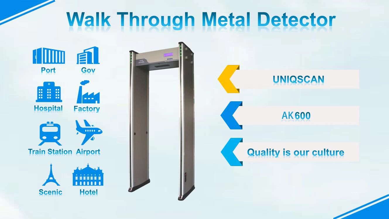 18 Zones Security Gate Door Frame Walk Through Metal Detector