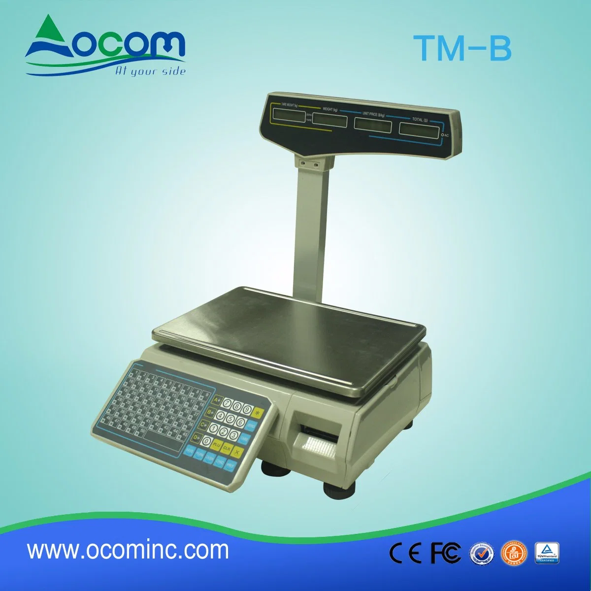 TM-B Cheap 30kg Barcode Label Printing Weighting Scale LAN/RS232 Port