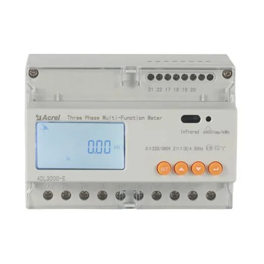 Acrel RS485 0~80A Power Meter 3 Phase DIN Rail Voltage Energy Ampere Meter Adl3000-E/C Bidirectional Electricity Meter