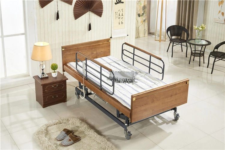 Medical Adjustable Metal Frame Elderly Care Home Nursing Bed for Disabled