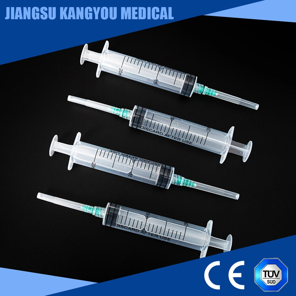 China Wholesale instrumento médico Dispositivo 3 Parte jeringa estéril desechable con agujas hipodérmicas