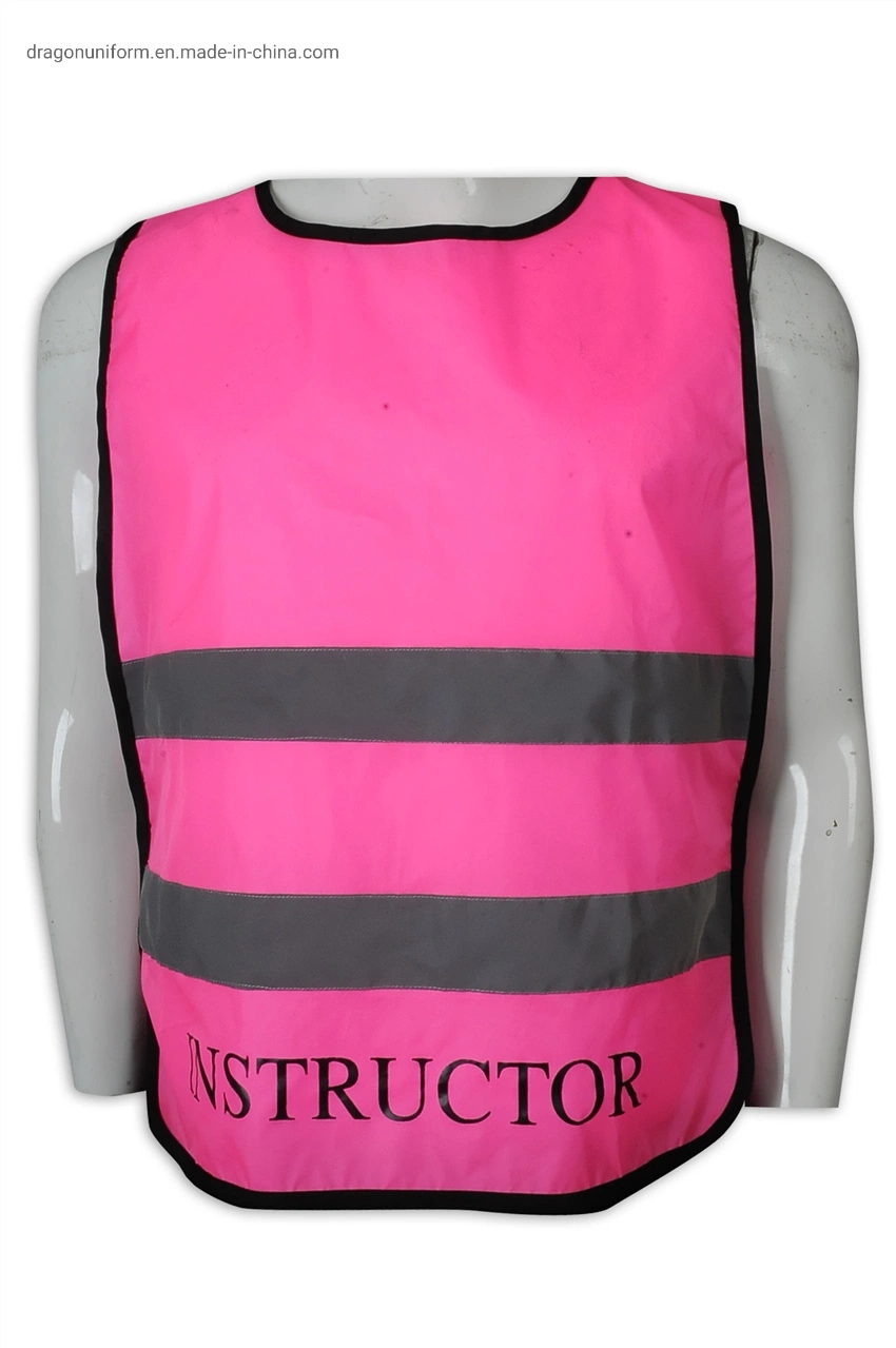 Factory Pink Reflective Vest Jacket Strip Construction Security Personal Safety Vest High Visibility Hi Vis Work Reflective Clothing