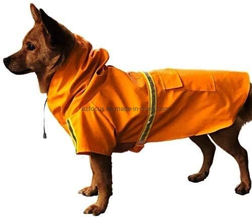 Waterproof Dog Raincoat Leisure Lightweight Dog Coat Jacket Reflective Rain Jacket with Hood for Small Medium Large Dogs Wbb12452