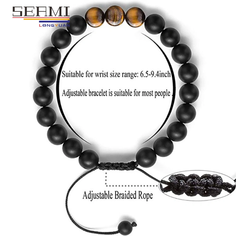 High quality/High cost performance Tiger Eye Black Matte Agate Bead Bracelet Jewelry