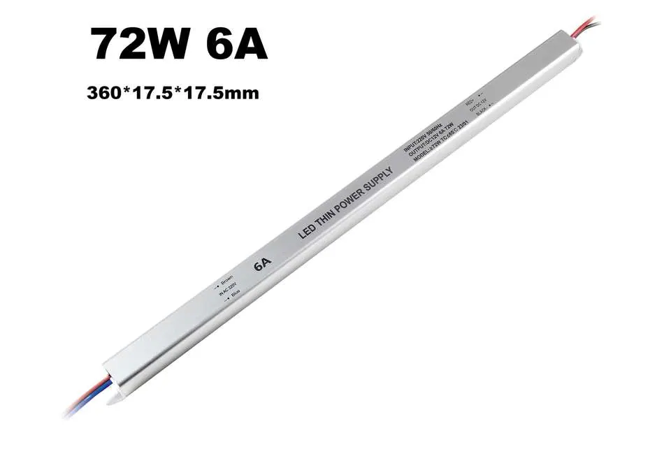 LED-Netzteil DC12V 6A/ 24V 3A 72W Wasserdicht im Außenbereich IP20/IP67 Ultra-Thin LED Treiber Adapter für LED Streifen Beleuchtung