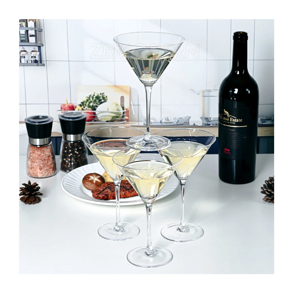 Limpar Grandes Margarita plástico vidro vidro plástico Copos Drinkware Taças Óculos Martini Exclusivo