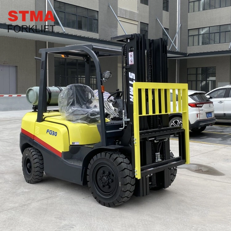 Stma EPA Engine Propane Forklift 3ton LPG Gasoline Forklift with Container Mast and Side Shifter