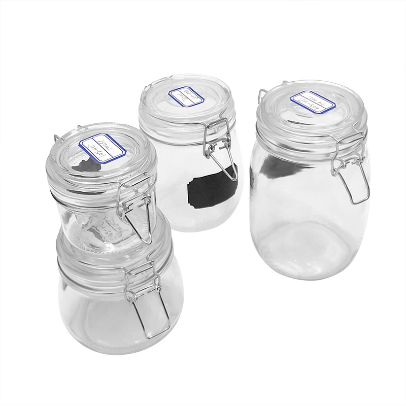 Round Swing Top Glass Jars Clip Top Glass Jars for Candy