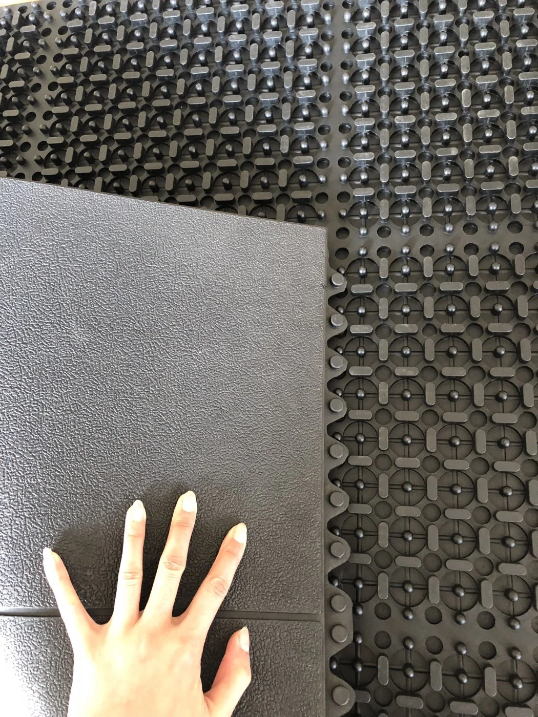 Anti-fatigue Mat avec verrouillage Jigsaw-de-chaussée une salle de gym mat 914x914mm Atelier mat