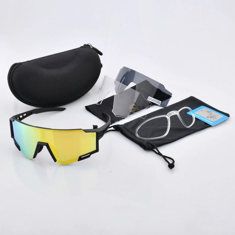 العينة الثالثة المجانية من العدسات Uy076 ركوب الدراجة الهوائية الكهروضوئية الخارجية النظارات الشمسية الرياضة مستقطبة