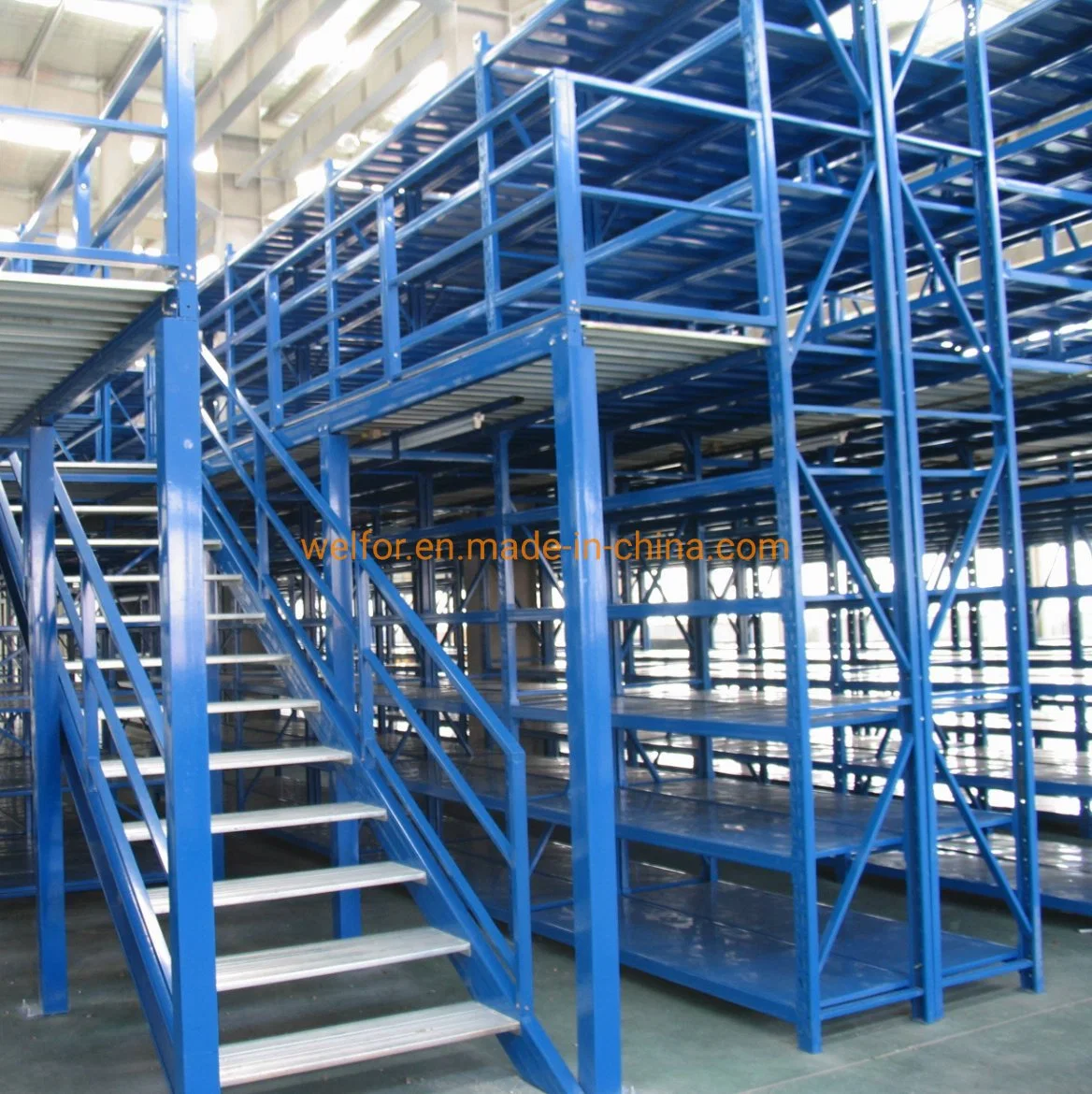 Assemble Warehouse Racking Multi-Tier Racking Support Steel Platform Mezzanine