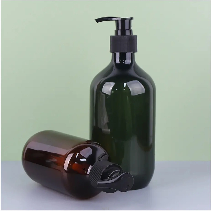 Nouvelle bouteille de shampoing en plastique PET ronde de 250 ml, 350 ml et 550 ml.