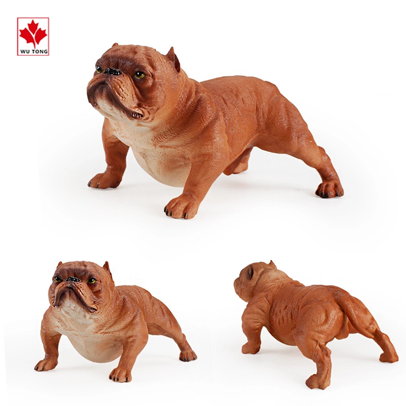 Индивидуальный реалистичный Bull Dog Stateue Resin Animal Figurine Home Decoration