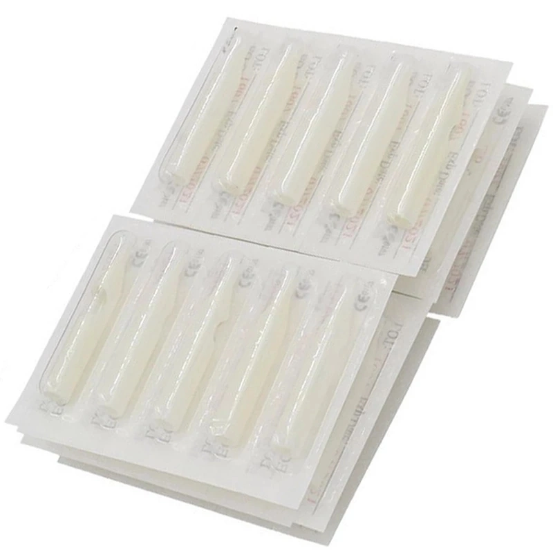 Wholesale/Supplier 100PCS White Sterile Disposable Plastic Tattoo Tips Tube for Tattoo Needles Machines Nozzles Tubes