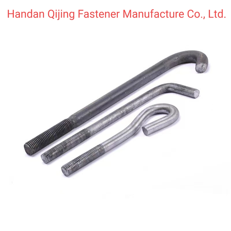 Professional Customization Plain / Black / Hot DIP Galvanized L J U Anchor Bolt Foundation Bolt Self Drilling Anchor Barrock Drill Rodstainless Steel Boltsel