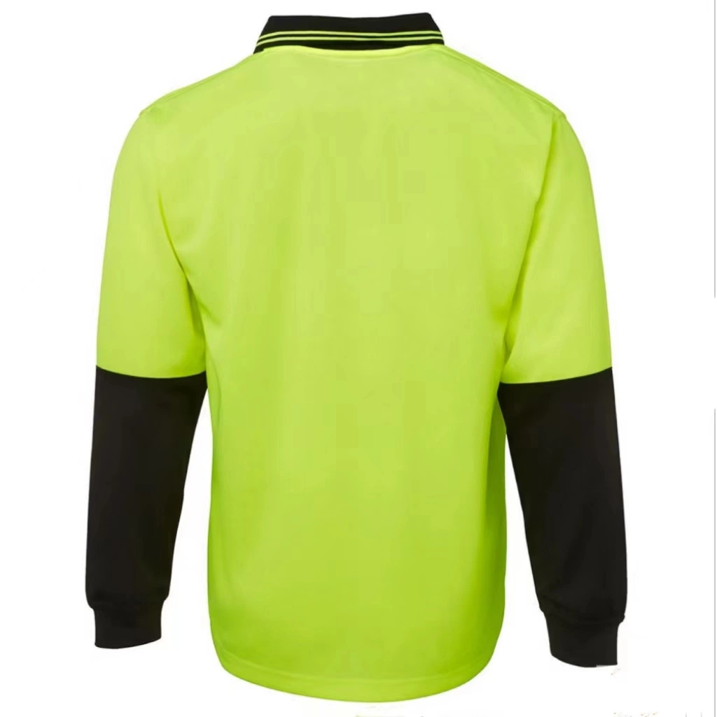 Nuevo diseño de armadura de color de contraste Hi Vis Basic Polo camisas Ropa de trabajo