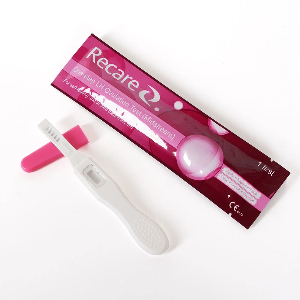 Step-by-step simple high-precision LH positive detection product pink ovulation test midstream