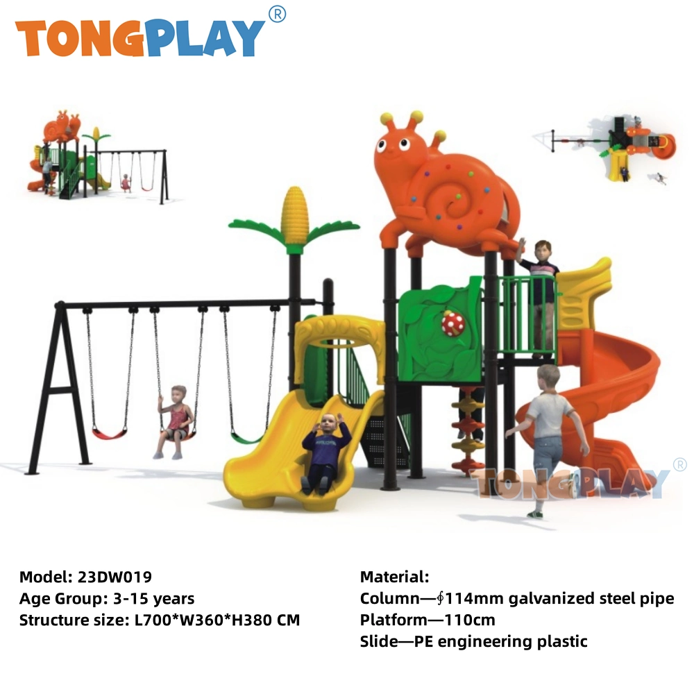 Funny Plastic Equipment Outdoor Playground Durable Kids Amusement Children Play Set Happy Childhood