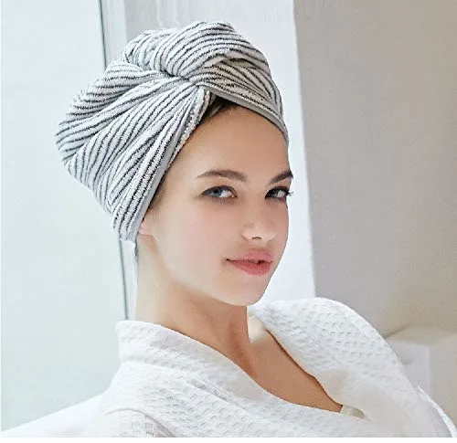 Hair Towel Bamboo Charcoal Fiber High Absorption