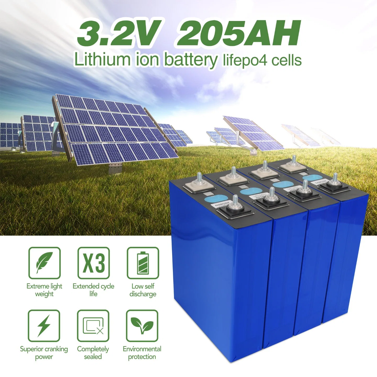 Gotion 6000 Zyklus LiFePO4 3,2V Batteriezelle Prismatic 320ah