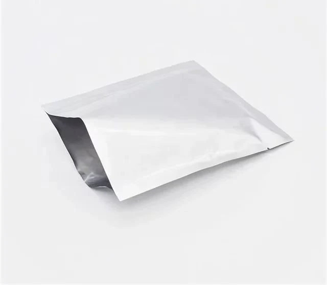 Silver Food Grade Vacuum Heat Three Side Sealable Aluminum Foil Bag Open Top Mylar Foil Packing Pouches Bulk Smell Proof Package