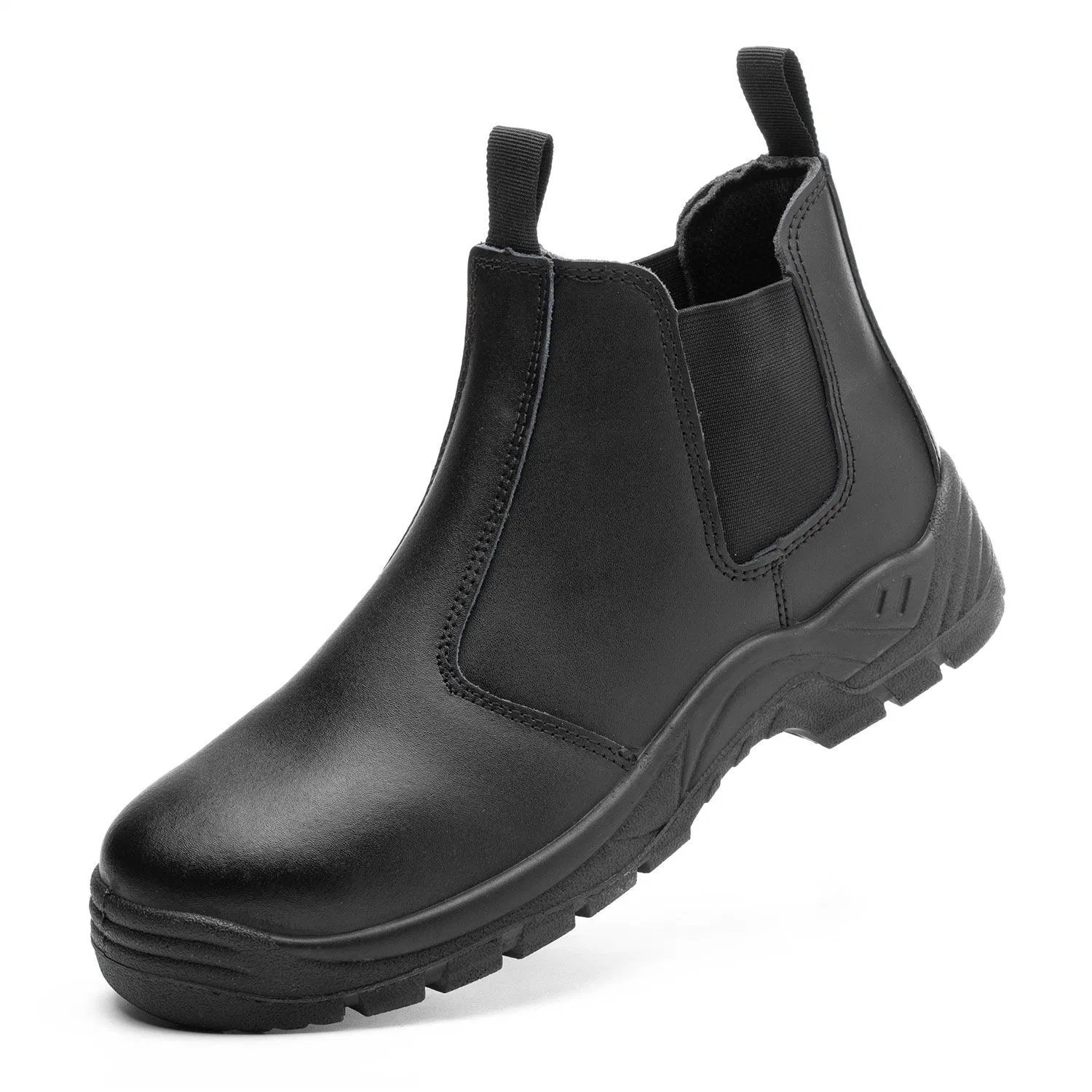 Chelsea Leather Work botas de seguridad Zapatos para hombre con acero Puntera