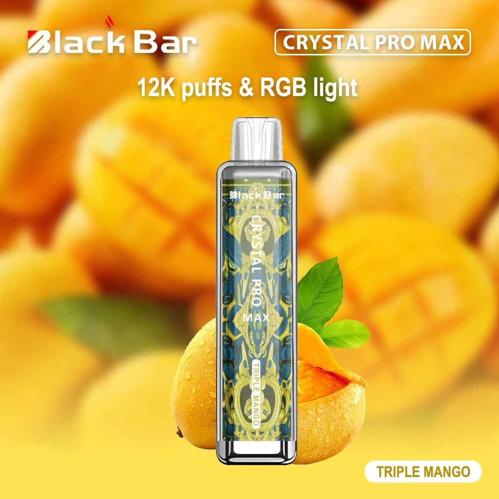 Distribuidor de puff Alibaba Crystalpromax 12000 puffs em Stock Electronic Chack Recarregável de 550 mAh 20 ml 2% 3% 5% nicotina Atacado preço baixo Vape descartável