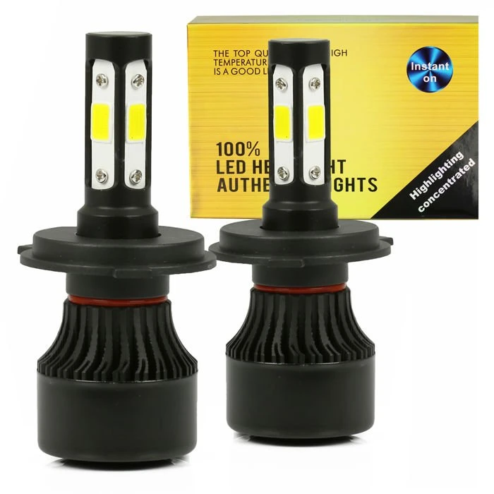 Luces LED S6 Plus Instantáneas en Bombilla LED para Coche Focos LED H4/H13/H7/9004/9007 Hi/Lo Altas Bajas Kit Lámpara Farol 4 Lados X7 Csp CREE LED PARA Faro LED de Coche