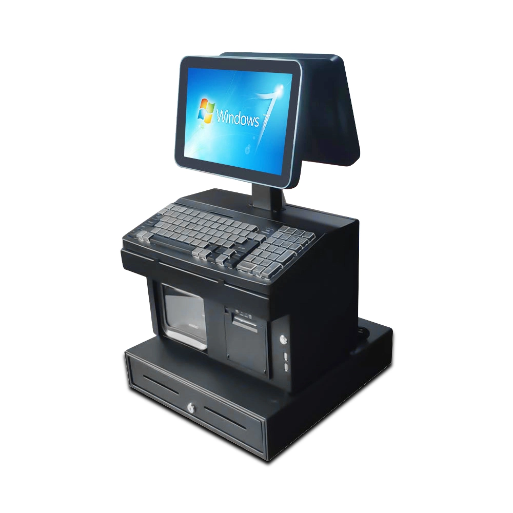 Customized Cash Register POS System Supermarket Machine with WiFi Built-in Small Ticket Printer, Scanner System