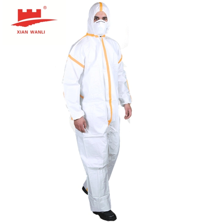 Hazmat Suit Protects Disposable Hospital Safety Full Body Chemical Protection Isolation Clothing