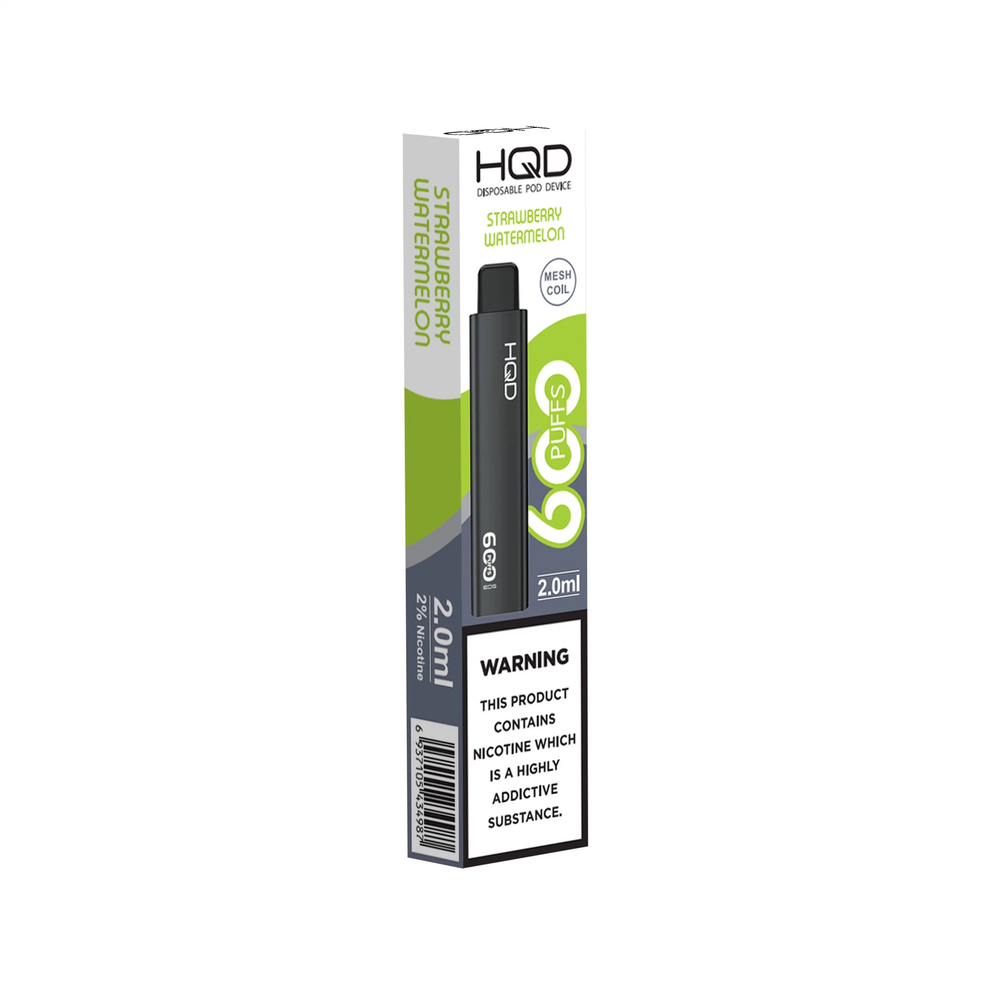 HQD 600puffs 0% 2% 5% malla no recargable VAPE desechable