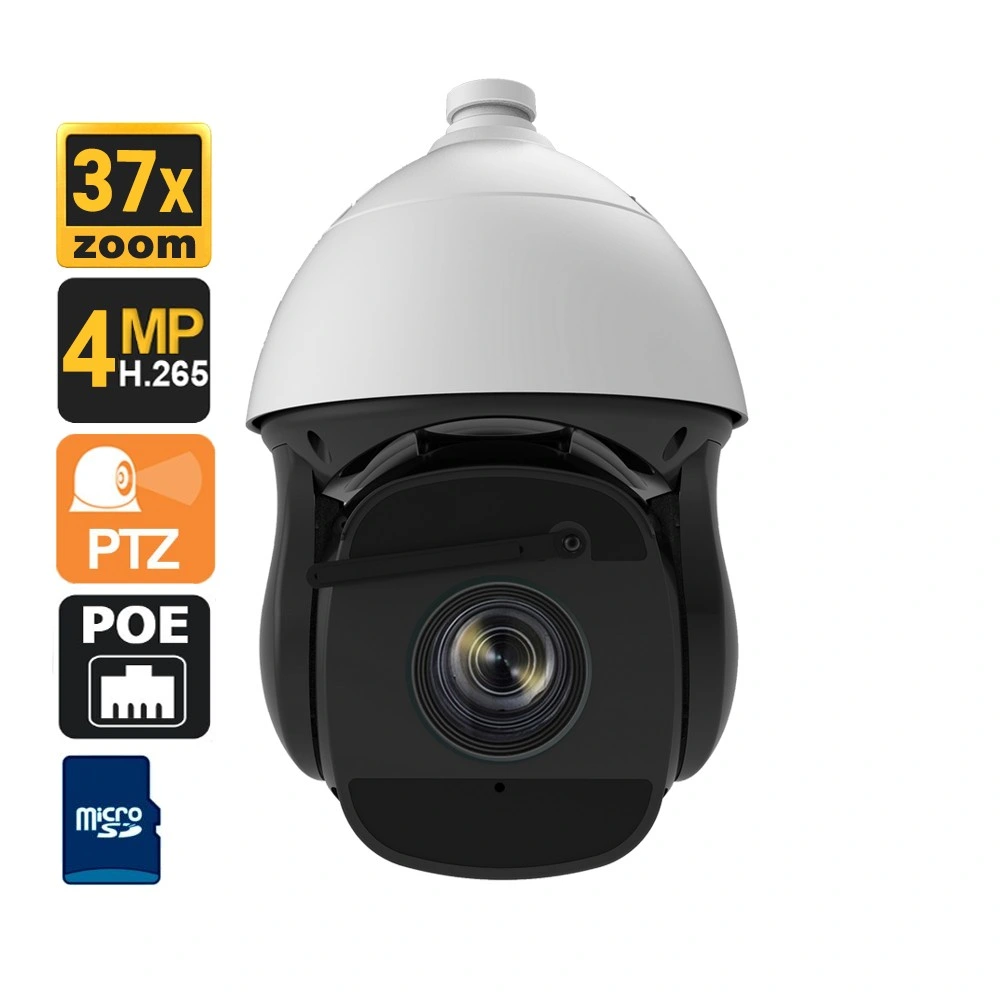 4MP 37X Optical Zoom IR Wiper Waterproof Outdoor PTZ CCTV Security Camera