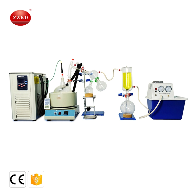 Lab Portable Essential Hemp Oil Extraction Vacuum Short Path Molecular Distillation Equipment