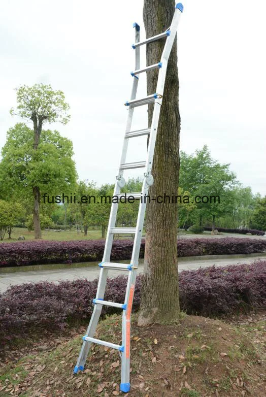 Flared Legs Multipurpose Aluminum Giant Foldable Ladder for Stairs