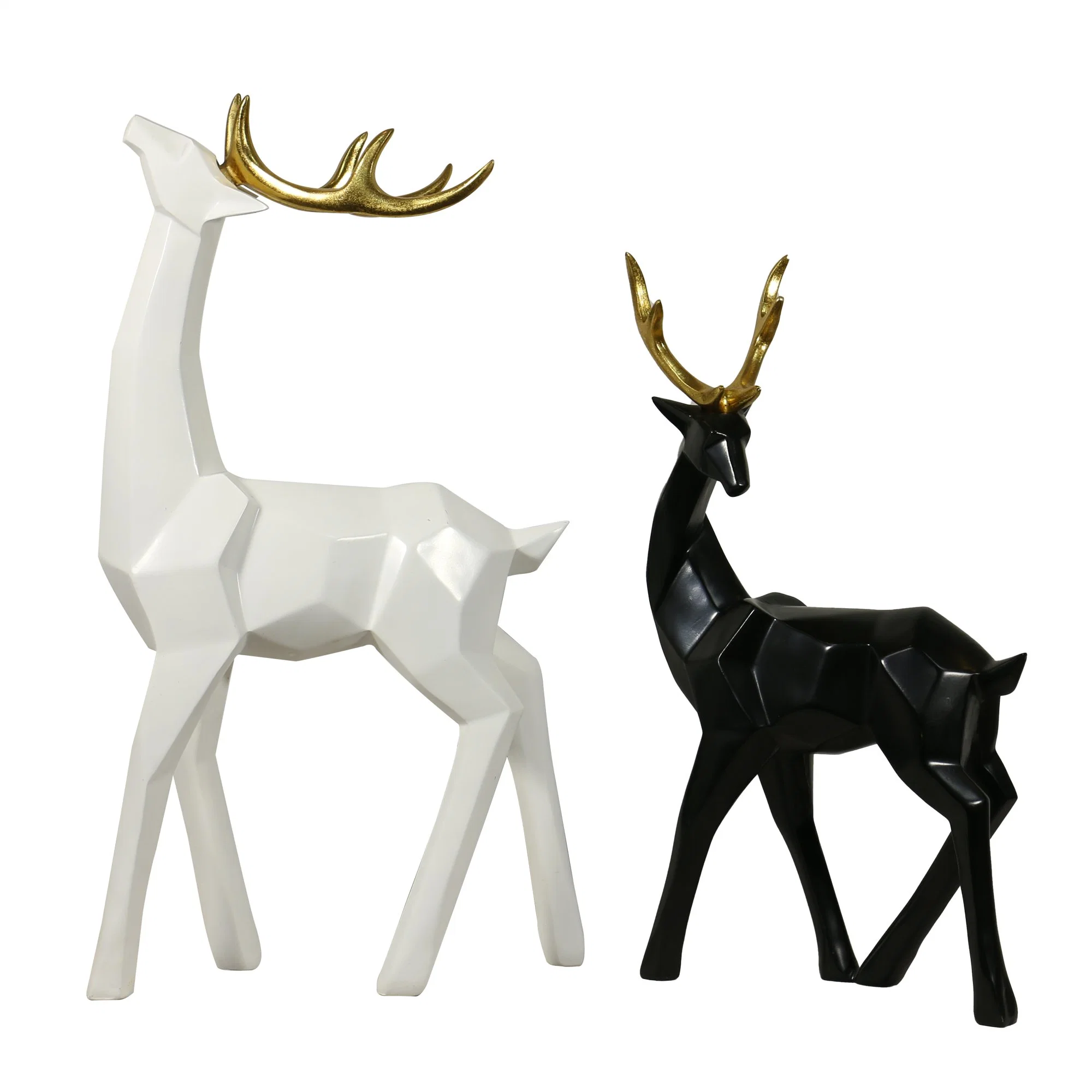 Wholesale/Supplier Promotional Antique Crafts Custom Resin Deer Sculpture Table Tops Crafts Decor
