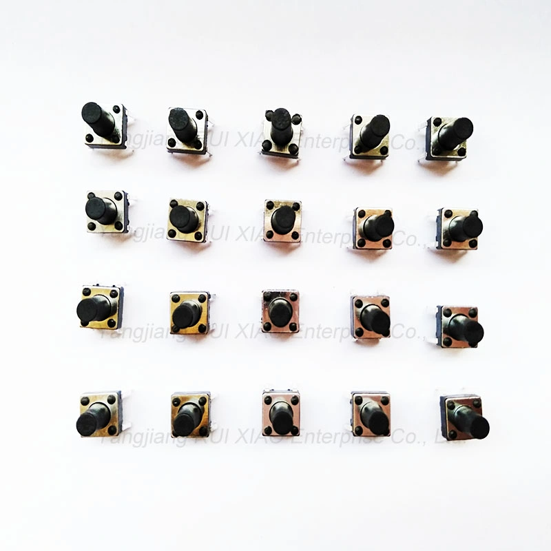 Micro Switch Button 4 Feet Straight Plug Vertical Square Black Small Switch Induction Cooker 6*6*10mm