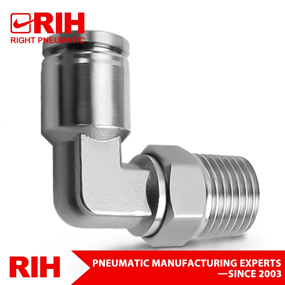 La serie Mpln MPL/Metal de Rosca Macho codo de tubo de conexión de Rápido montaje de neumáticos