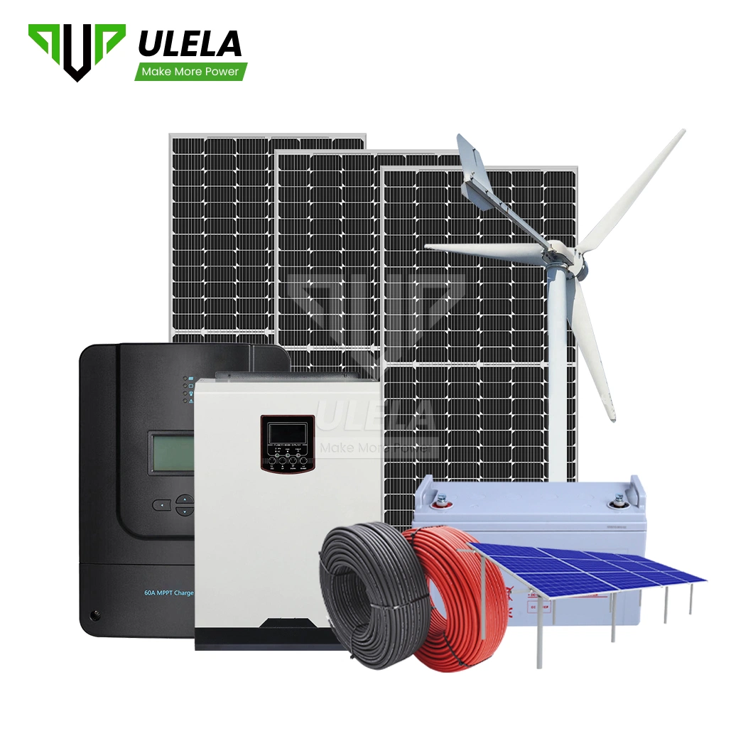 Ulela Solar Generator for Home Suppliers Custom off Grid Solar Y sistema de energía eólica 10 Ke China Solar y Wind Sistema de generación de energía híbrido