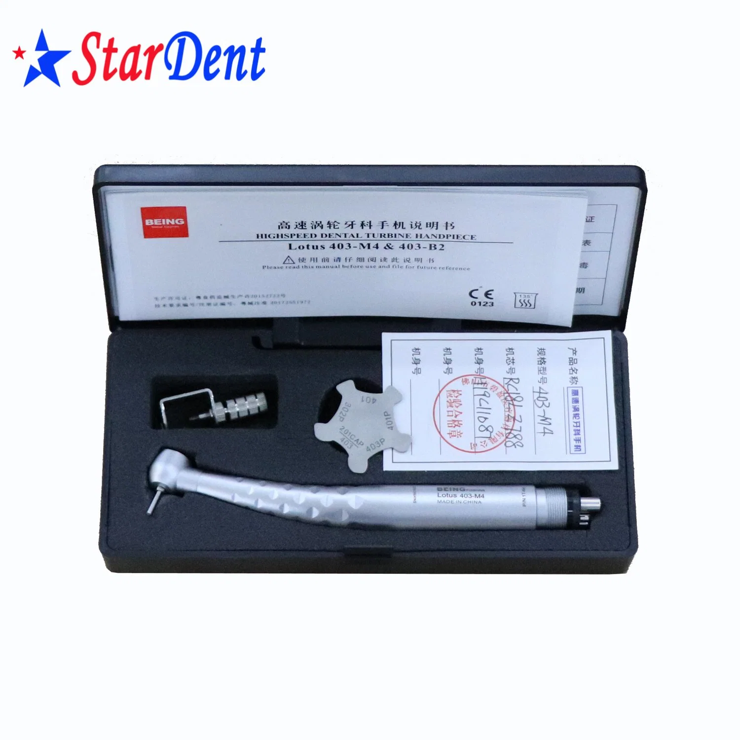 Original Being 403 Key Type Torque/Mini/Stardard Head Dental Handpiece Single Water Spray